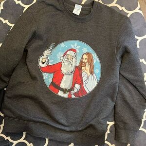 Santa/Jesus Selfie sweatshirt